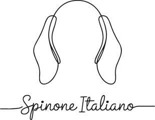 Spinone Italiano Dog Breed Minimalist Outline