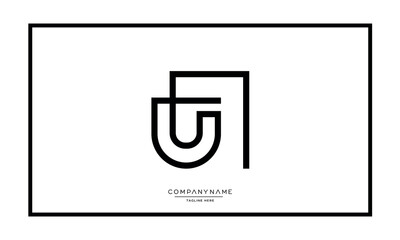 Alphabet letters U or UU logo monogram