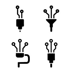 vector illustration of a set of icons for design