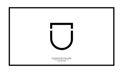 Alphabet letters U or UU logo monogram
