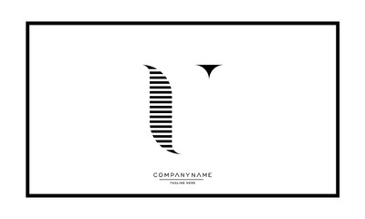 Alphabet letters U or UU logo monogram