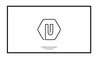 Alphabet letters U or UU logo monogram