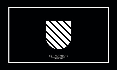 Alphabet letters U or UU logo monogram