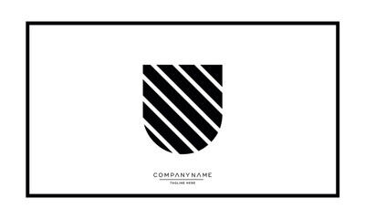 Alphabet letters U or UU logo monogram