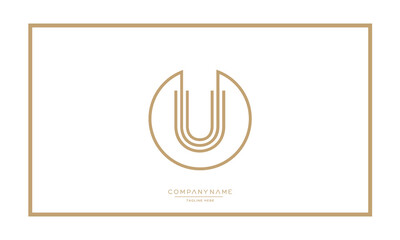 Alphabet letters U or UU logo monogram