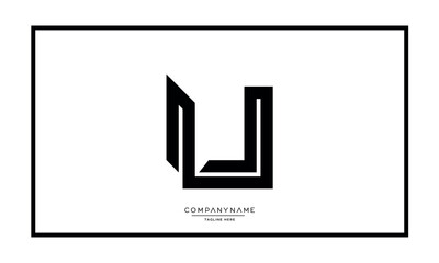 Alphabet letters U or UU logo monogram