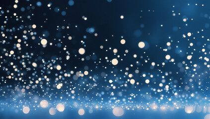 blue glitter vintage lights background. defocused