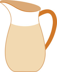 cream pitcher clip art on transparent background