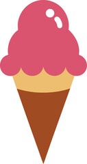 ice cream cone scoop clip art on transparent background