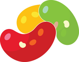 jelly beans clip art on transparent background