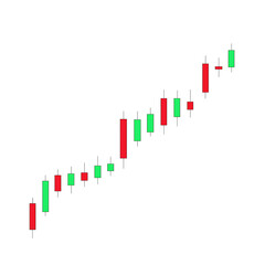 Upward business graph chart showing market growth and financial success with an arrow illustration