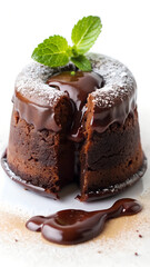  rich chocolate lava cake with a molten center