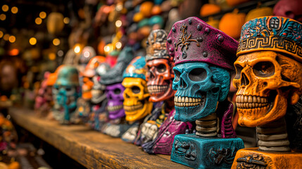 Fototapeta premium skull of the dead the most incredible and cool halloween screensaver