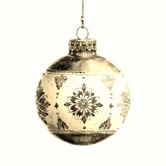 Beautiful and decorative ornament hanging for holiday celebrations in a cozy winter setting