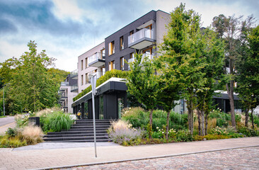 New houses construction. Residential house development	
