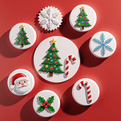 set of christmas icons