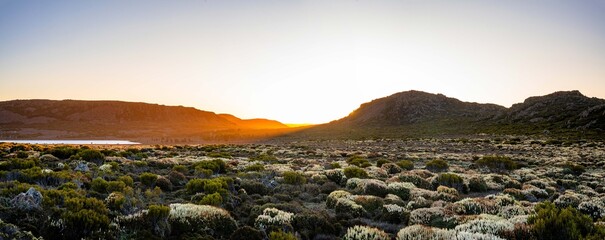 sunset in the mountains