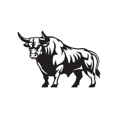 Bull Logo graphic Icon silhouette Vector Design
