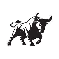 Bull Logo graphic Icon silhouette Vector Design