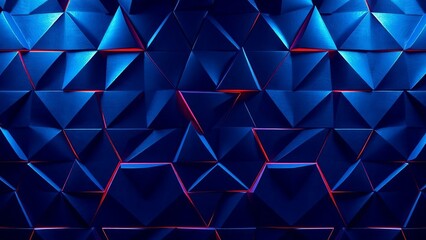 futuristic geometric polygonal background with vibrant blue tones, dynamic lighting, abstract 3d triangles, tessellated texture, modern depth illusion, digital symmetry, tech-inspired visual complexit