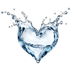 heart from water splash