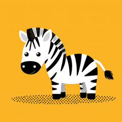 zebra cartoon vector illustration