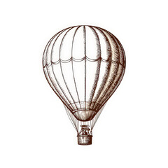 hot air balloon on white
