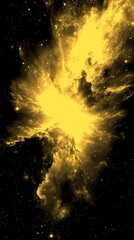 Celestial explosion in a nebula showcasing dynamic cosmic and star formation in space
