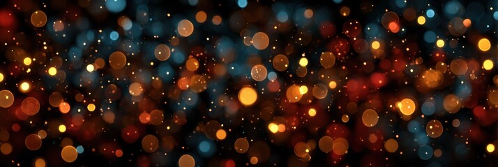 Colorful bokeh lights create a vibrant backdrop for celebration in a festive atmosphere during nighttime