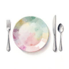 fork and knife on a plate