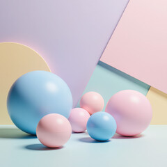 pink and blue balloons