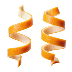 orange ribbon isolated on white background