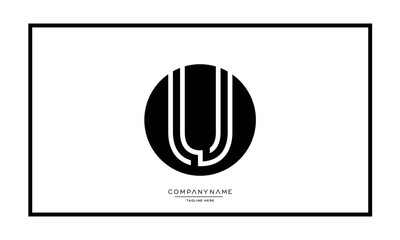 Alphabet letters U or UU logo monogram