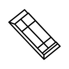 chocolate bar outline line art vector