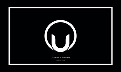 Alphabet letters U or UU logo monogram