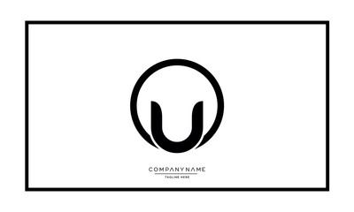 Alphabet letters U or UU logo monogram