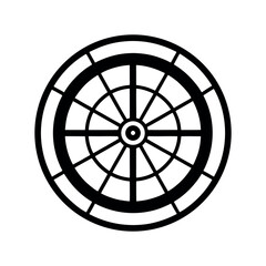 Fototapeta premium dart board outline line art vector
