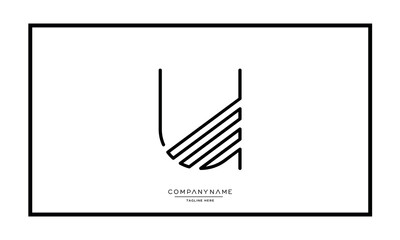 Alphabet letters U or UU logo monogram