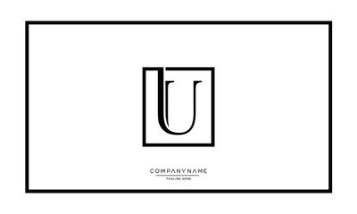Alphabet letters U or UU logo monogram