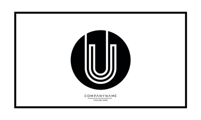 Alphabet letters U or UU logo monogram