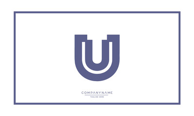 Alphabet letters U or UU logo monogram