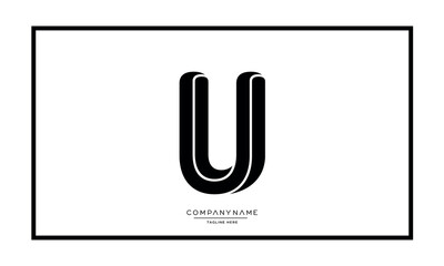 Alphabet letters U or UU logo monogram