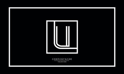 Alphabet letters U or UU logo monogram