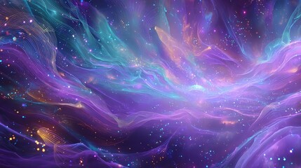 Fototapeta premium A surreal, psychedelic cosmic background that blends 