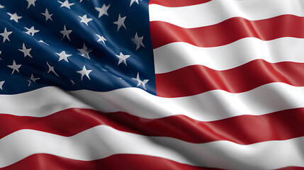 Fototapeta premium USA flag background, American white waving flag banner Stock Vector