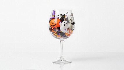 Halloween wine glass