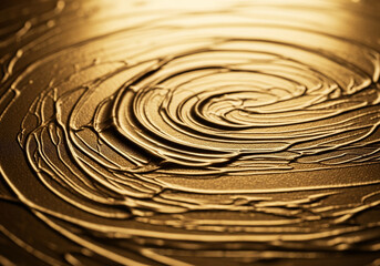 Abstract Golden Swirl Texture with Metallic Sheen — Viscous Paint Patterns and Reflective Depth on Artistic Surface