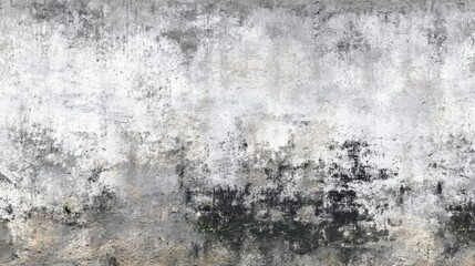 Obraz premium Distressed white and gray concrete wall texture with weathered painted surface showing cracks stains and aged patina perfect for urban industrial design backgrounds and grunge projects