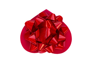 Red Heart Gift Bow for Valentines Day
