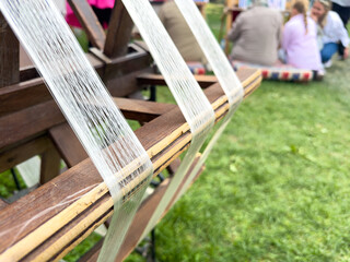 cocoons of white silkworms bred to produce silk , raw silk
